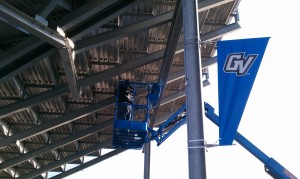 Outdoor Bleacher Repairs make sure the seating is safe at Grand Valley University